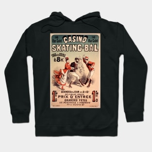 Casino Skating Bal Tous les Soirs Vintage French Advertising Hoodie